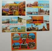 5 vintage Isle of Wight postcards Yarmouth Cowes Needles Ryde 1980s IOW F